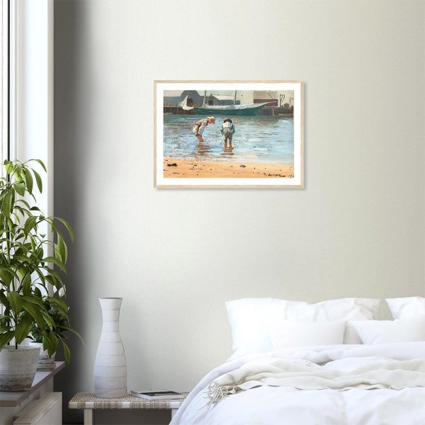 Winslow Homer - Boys Wading - -framed-wall-art-wood-2