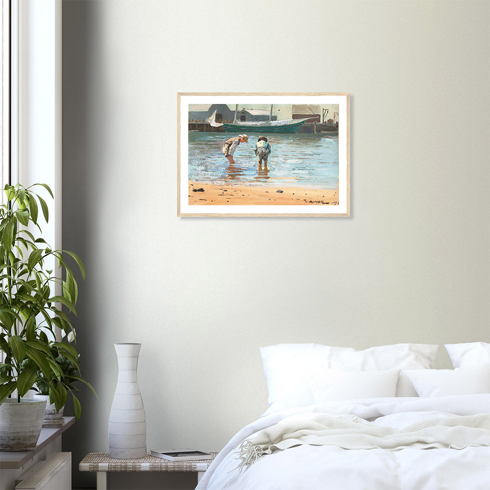 winslow-homer-boys-wading-framed-wall-art-wood-2 Winslow Homer - Boys Wading - -framed-wall-art-wood-2