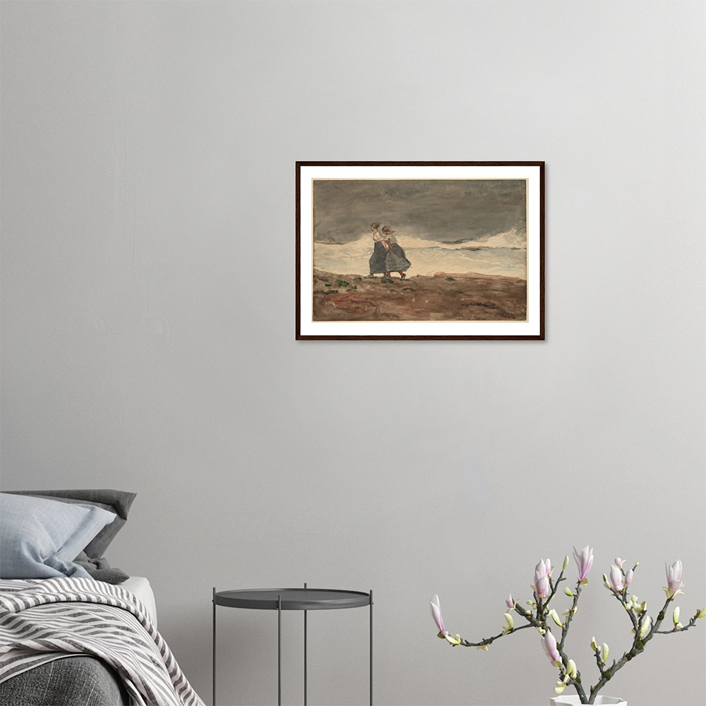 Winslow Homer - Danger - -framed-wall-art-dark-wood-0