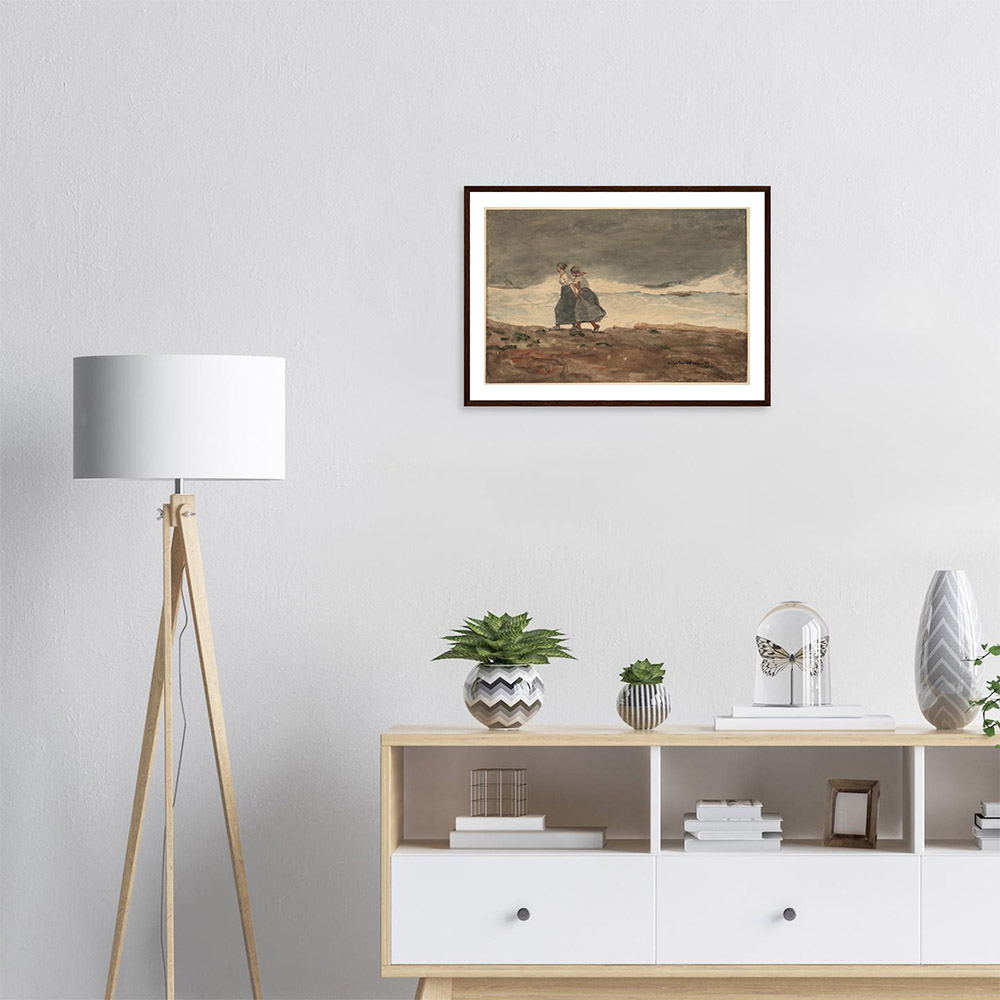 Winslow Homer - Danger - -framed-wall-art-dark-wood-1