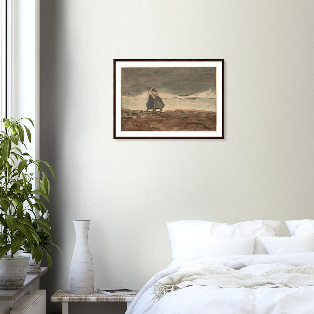 Winslow Homer - Danger - -framed-wall-art-dark-wood-2