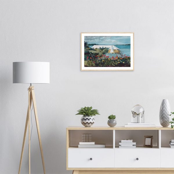 Winslow Homer - Flower Garden and Bungalow - -framed-wall-art-wood-1