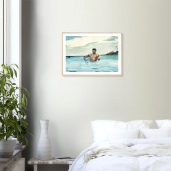 Winslow Homer - The Bather - - -framed-wall-art-wood-2