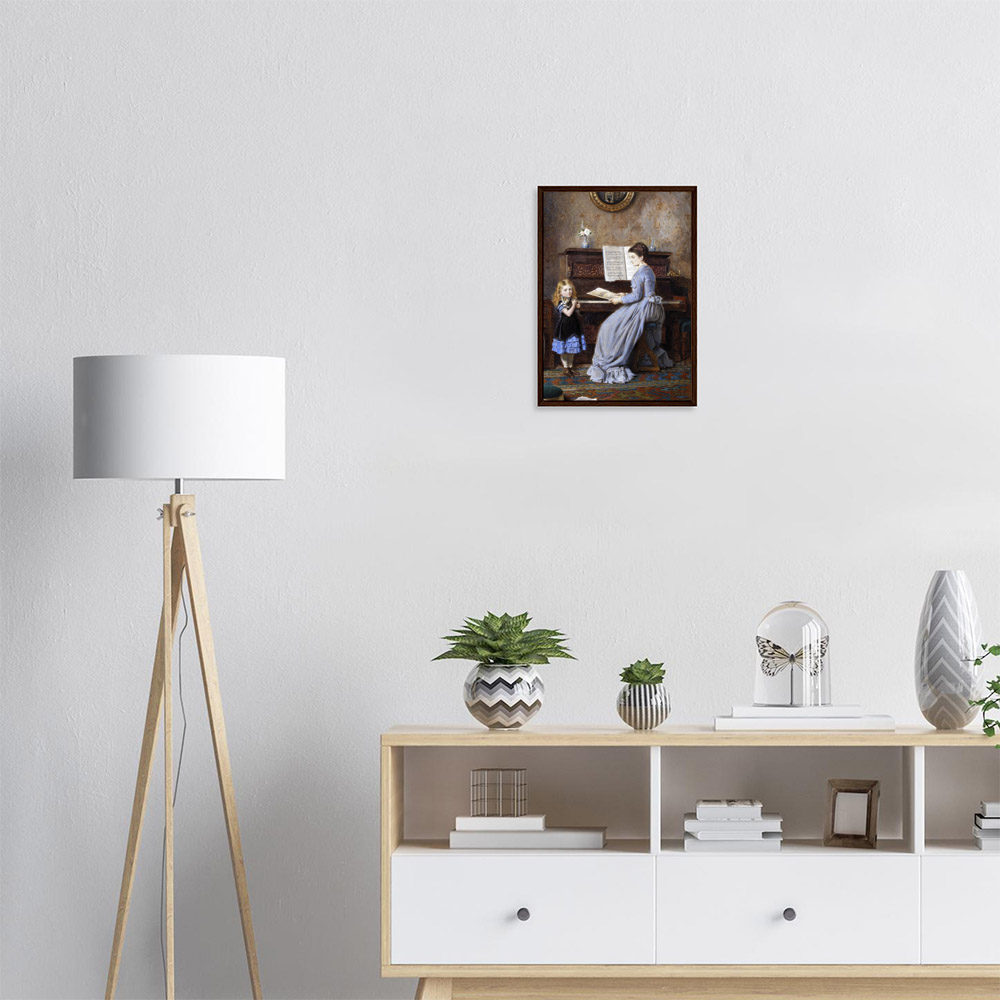 george-kilburne-the-piano-lesson-framed-poster-dark-wood-1 George Kilburne - The Piano Lesson - -framed-poster-dark-wood-1