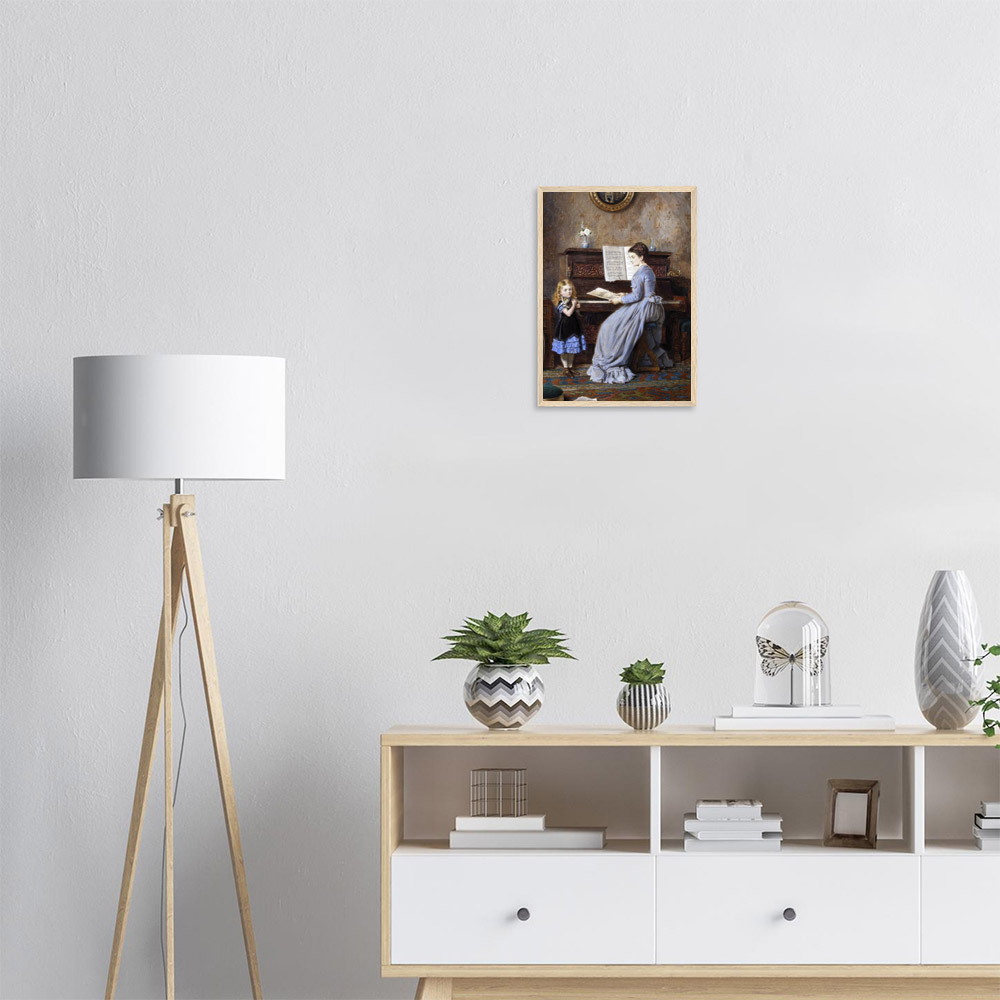 george-kilburne-the-piano-lesson-framed-poster-wood-1 George Kilburne - The Piano Lesson - -framed-poster-wood-1