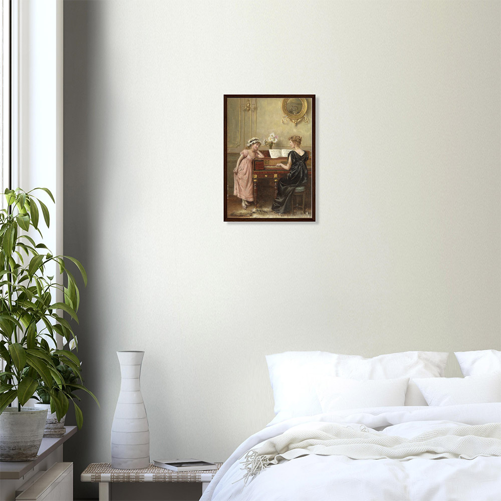 George Kilburne - The Recital - -framed-poster-dark-wood-0