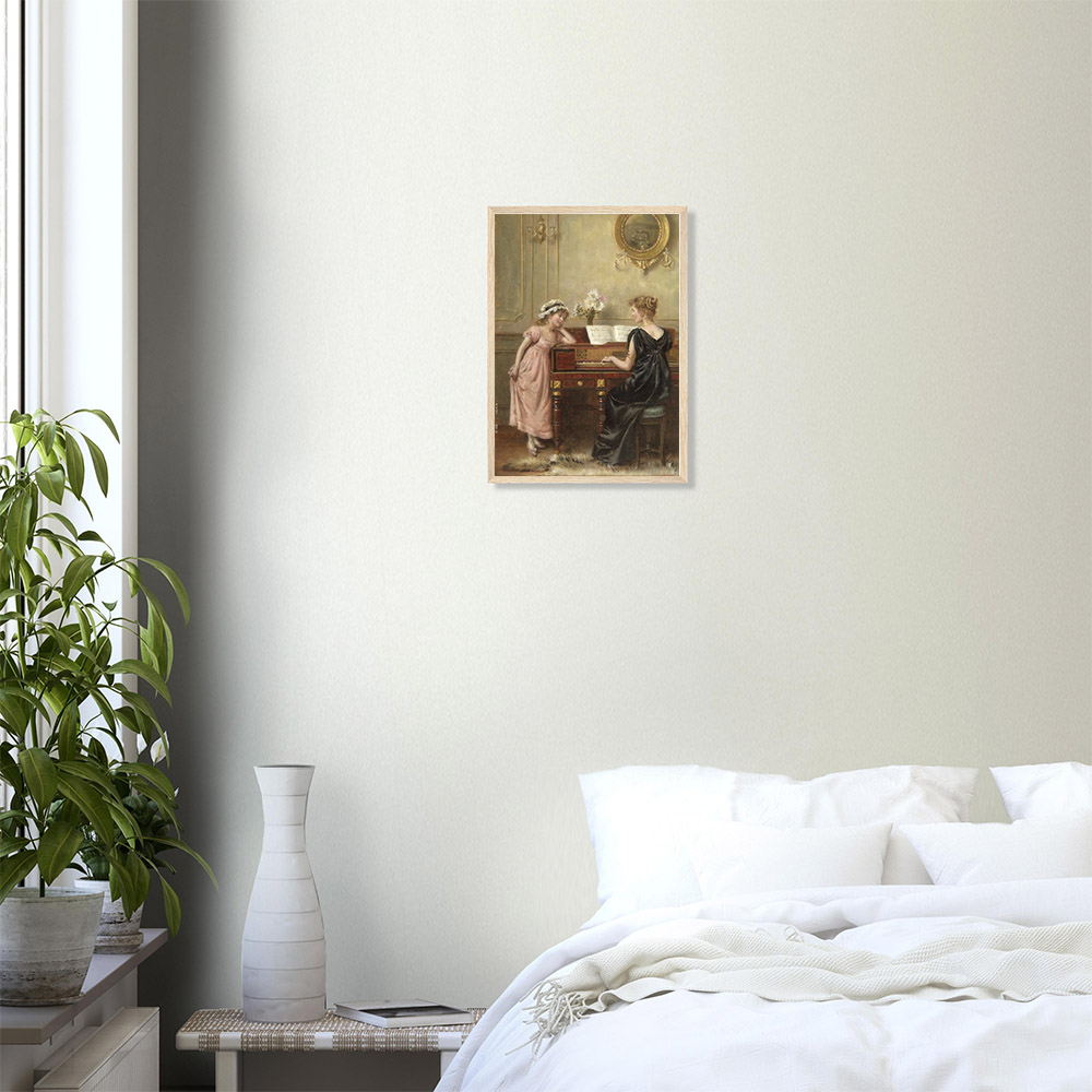 George Kilburne - The Recital - -framed-poster-wood-0