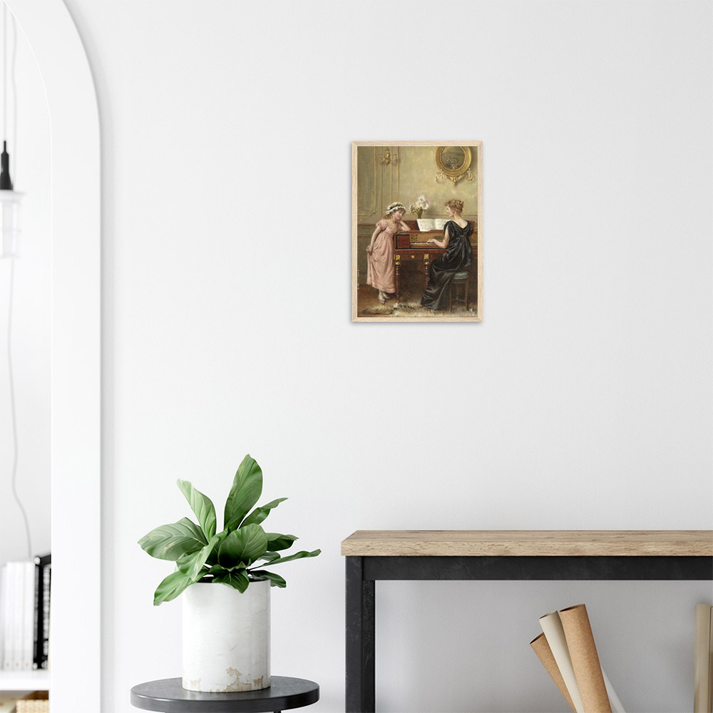 George Kilburne - The Recital - -framed-poster-wood-2