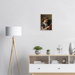 George Kilburne - Young Girl Reading - -framed-poster-wood-1