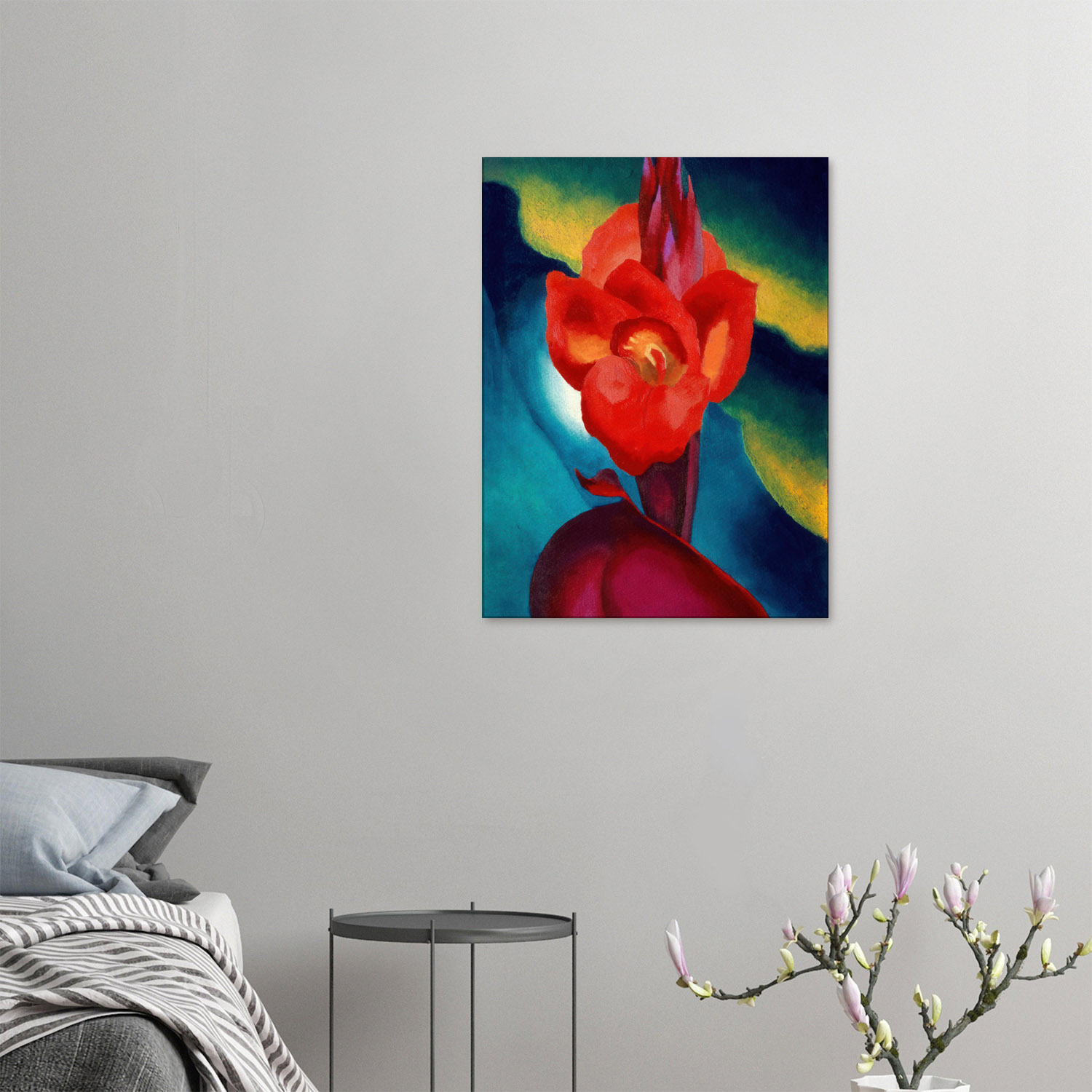 georgia-okeeffe-red-canna-print-on-canvas-2-60x80 Georgia O'Keeffe - Red Canna - -print-on-canvas-2-60x80