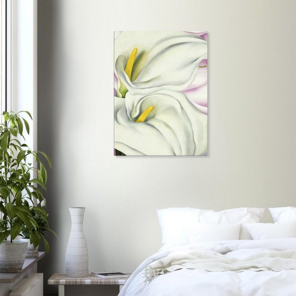 Georgia O'Keeffe - Two Calla Lilies on Pink - -print-on-canvas-1-60x80