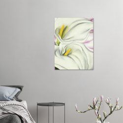 Georgia O'Keeffe - Two Calla Lilies on Pink - -print-on-canvas-2-60x80