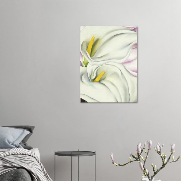 Georgia O'Keeffe - Two Calla Lilies on Pink - -print-on-canvas-2-60x80