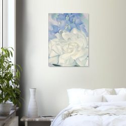 Georgia O'Keeffe - White Rose with Larkspur - -print-on-canvas-1-60x80