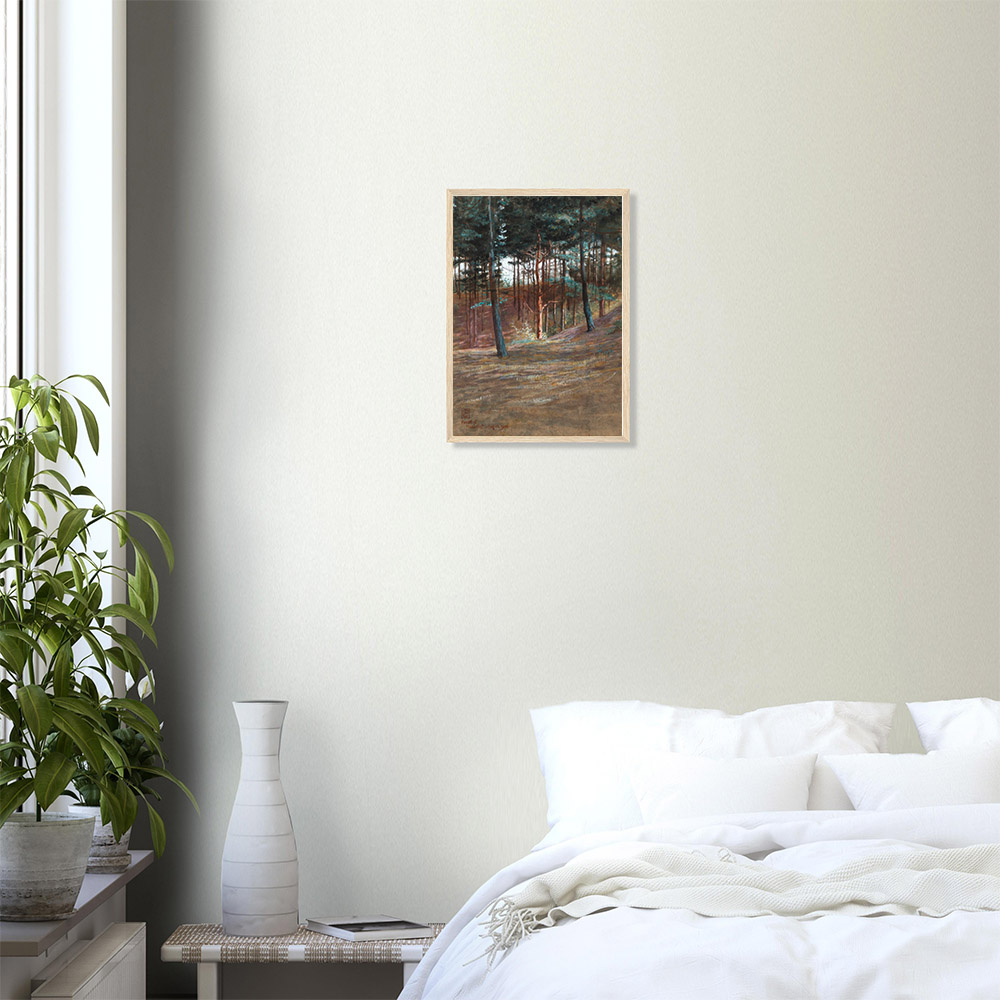 Walter Crane- A Bit in Hardelot Forest, 1910 - -framed-poster-wood-0