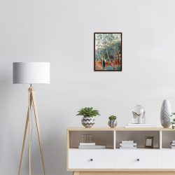 Walter Crane - An Italian Garden, Capri - -framed-poster-dark-wood-1