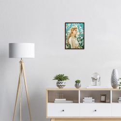 Walter Crane - Lilies - -framed-poster-dark-wood-1