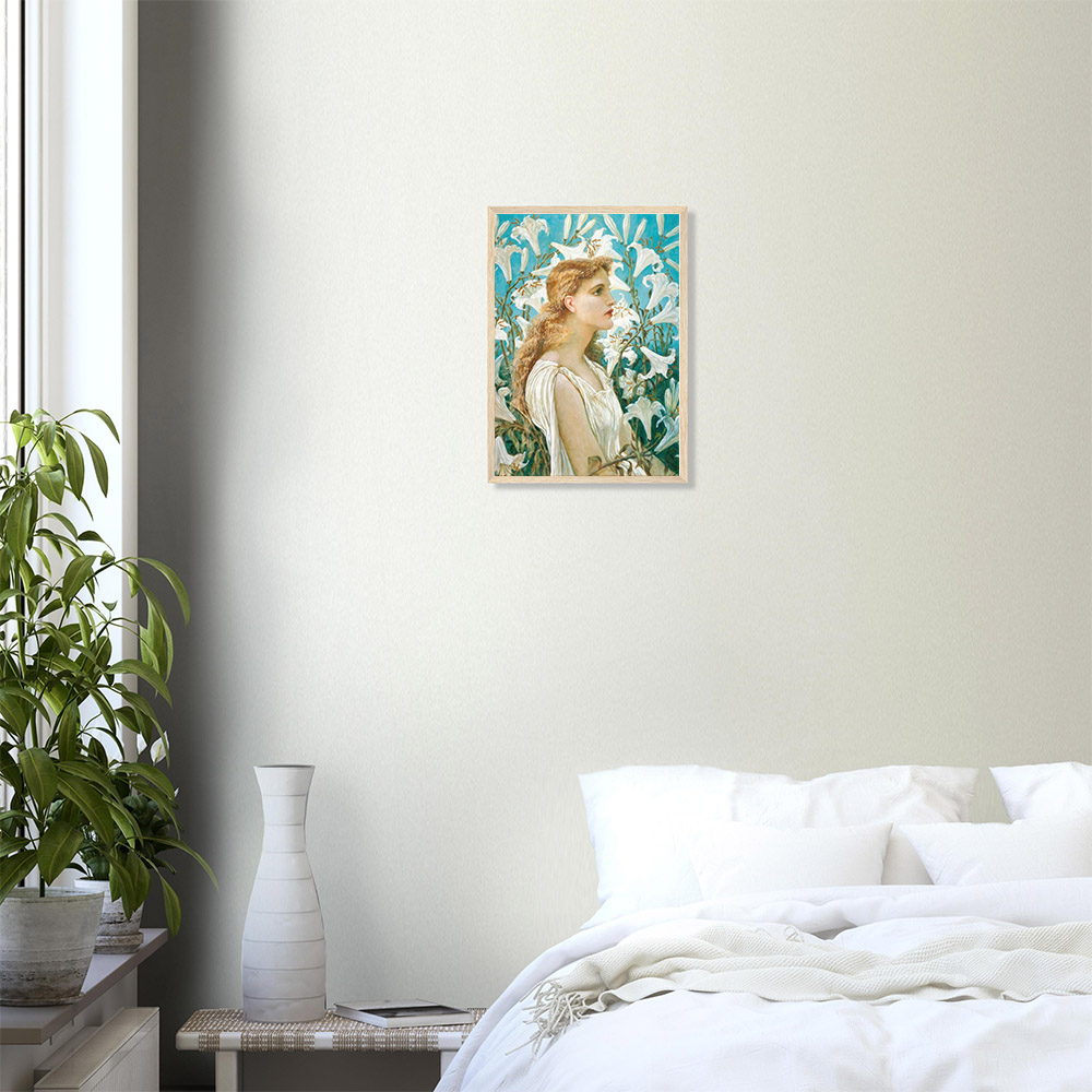 walter-crane-lilies-framed-poster-wood-0 Walter Crane - Lilies - -framed-poster-wood-0