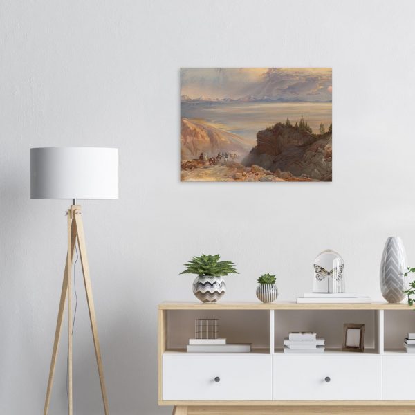 Thomas Moran - The Great Salt Lake of Utah - Print on Canvas - 4