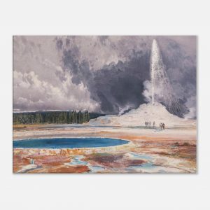 Thomas Moran - The Castle Geyser Upper Geyser Basin - Print on Canvas - 0
