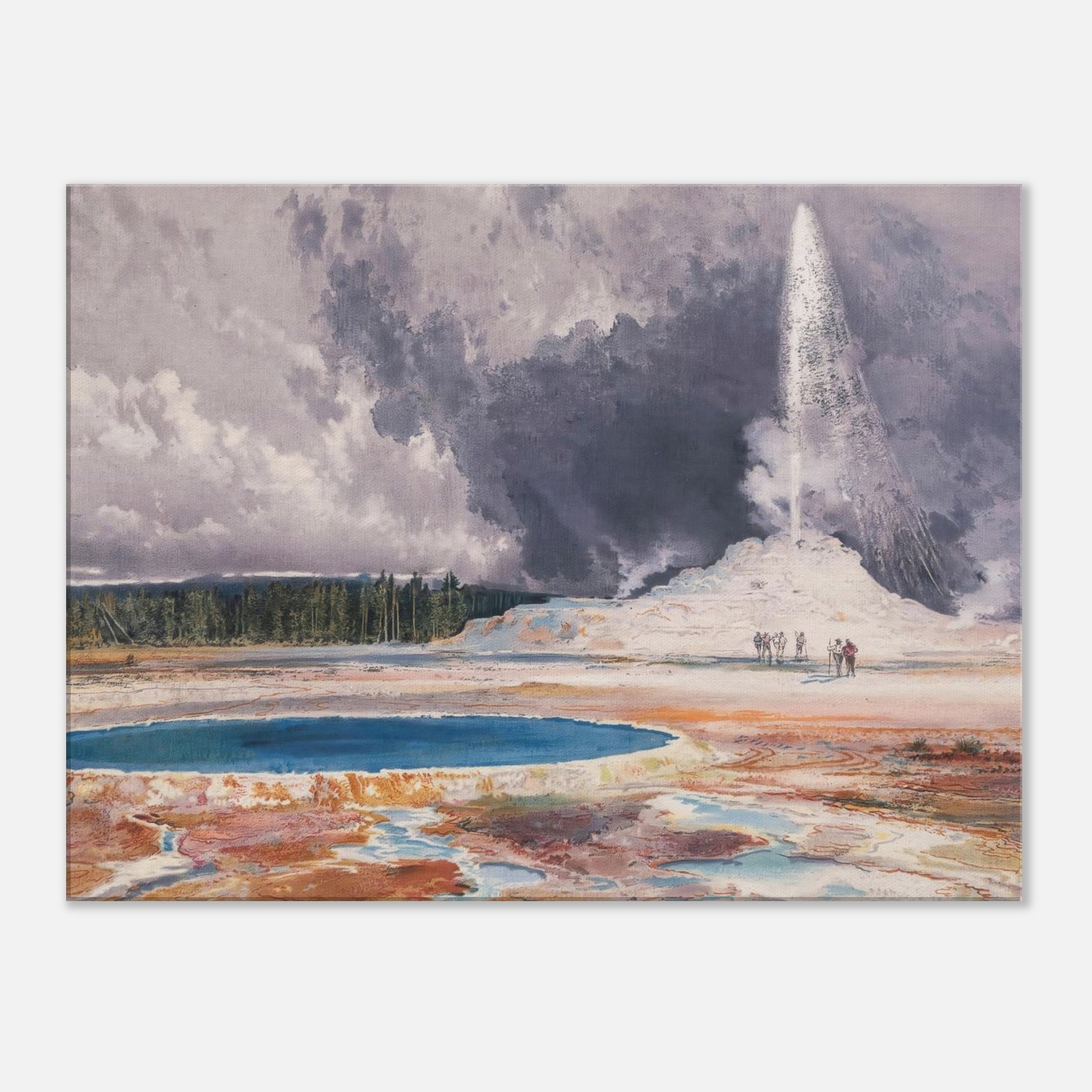 thomas-moran-the-castle-geyser-upper-geyser-basin-print-on-canvas-0 Thomas Moran - The Castle Geyser Upper Geyser Basin - Print on Canvas - 0