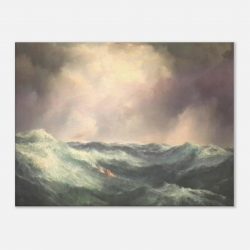 Thomas Moran - An Angry Sea - Print on Canvas - 0