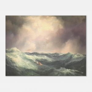 Thomas Moran - An Angry Sea - Print on Canvas - 0