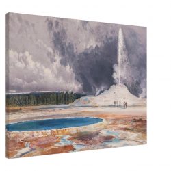 Thomas Moran - The Castle Geyser Upper Geyser Basin - Print on Canvas - 4