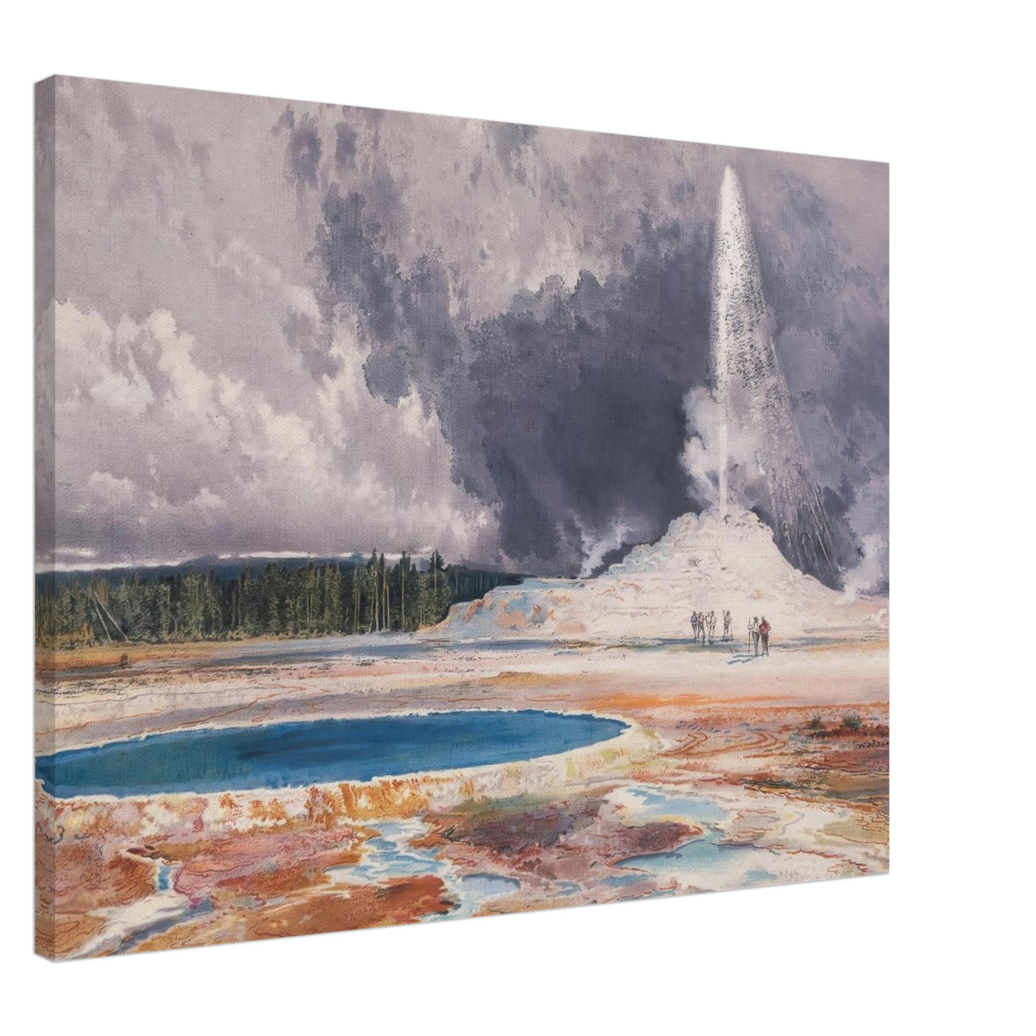 thomas-moran-the-castle-geyser-upper-geyser-basin-print-on-canvas-4 Thomas Moran - The Castle Geyser Upper Geyser Basin - Print on Canvas - 4