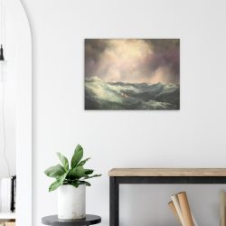 Thomas Moran - An Angry Sea - Print on Canvas - 4