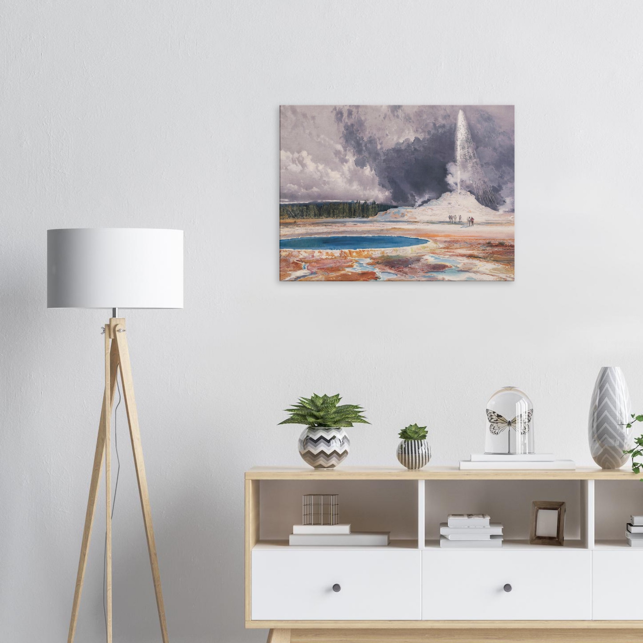 thomas-moran-the-castle-geyser-upper-geyser-basin-print-on-canvas-3 Thomas Moran - The Castle Geyser Upper Geyser Basin - Print on Canvas - 3