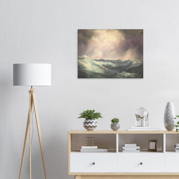 Thomas Moran - An Angry Sea - Print on Canvas - 3