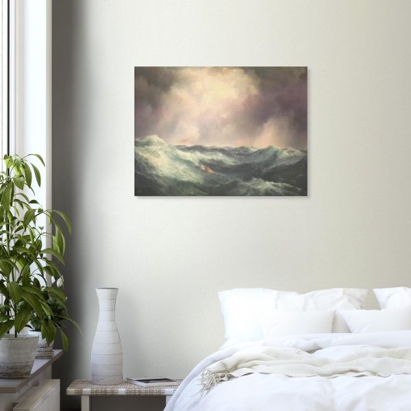 Thomas Moran - An Angry Sea - Print on Canvas - 2