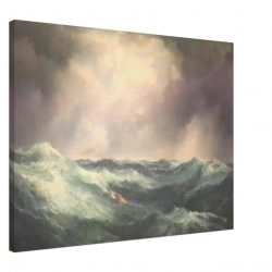 Thomas Moran - An Angry Sea - Print on Canvas - 1