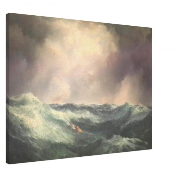 Thomas Moran - An Angry Sea - Print on Canvas - 1