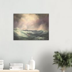 Thomas Moran - An Angry Sea - Print on Canvas - 5