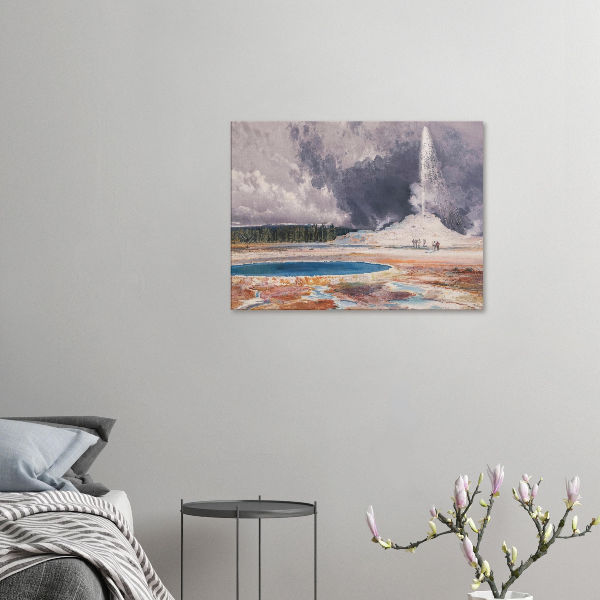 thomas-moran-the-castle-geyser-upper-geyser-basin-print-on-canvas-2 Thomas Moran - The Castle Geyser Upper Geyser Basin - Print on Canvas - 2