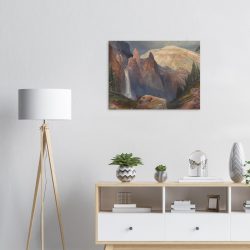 Thomas Moran - Tower Falls and Sulphur Mountain, Yellowstone National - Print on Canvas - 1