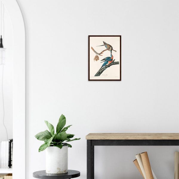John James Audubon - Passenger Pigeon - -framed-poster-dark-wood-2
