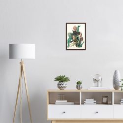 John James Audubon - Purple Grackle - -framed-poster-dark-wood-1